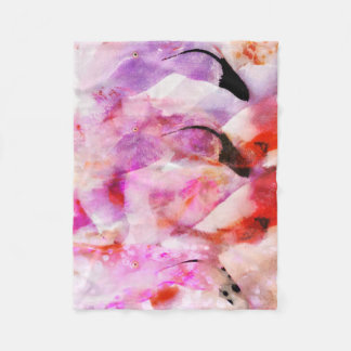 Drei Flamingos Fleecedecke