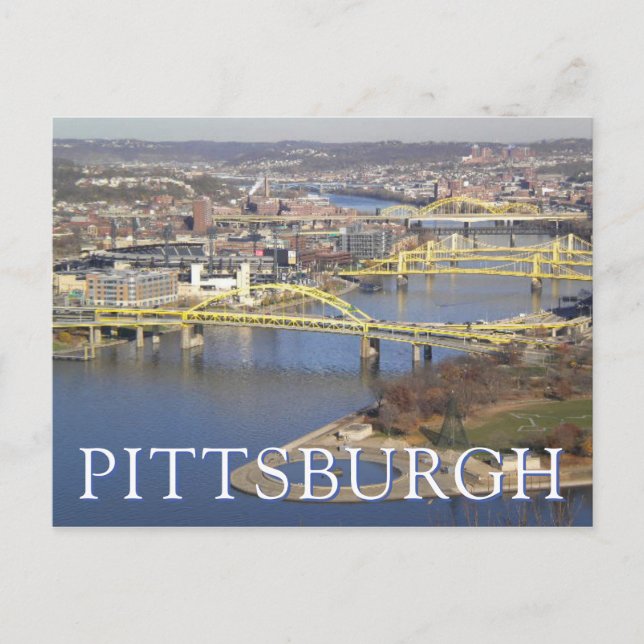 Drei Flüsse | Pittsburgh, PA Postkarte (Vorderseite)