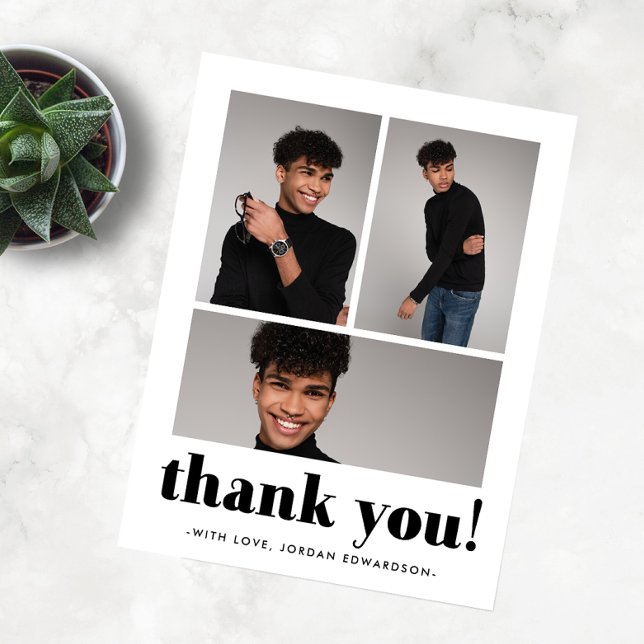 Drei Foto Abschluss Vielen Dank Postcard Postkarte (Von Creator hochgeladen)