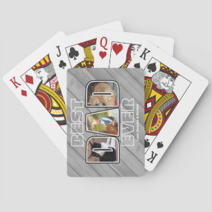 Drei Foto Bester Vater je Individuelle Name Spielk Spielkarten