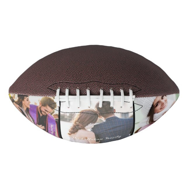 Drei Foto Collage Custom Football (Vorderseite)