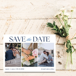 Drei-Foto-Hochzeit Save The Date