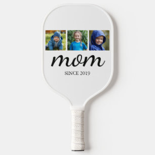 Drei Foto-Sport-Mutter  Pickleball Schläger