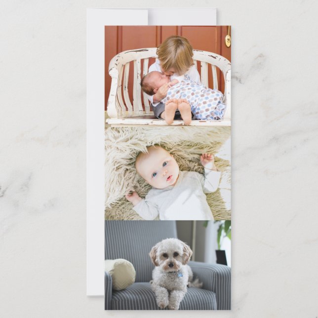 Drei Foto Vertikale Weihnachtsgrüße (Vorderseite)