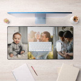 Drei FotoCollage-Familie Schreibtischunterlage