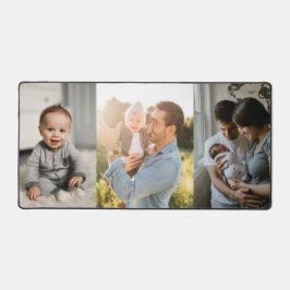 Drei FotoCollage-Familie Schreibtischunterlage