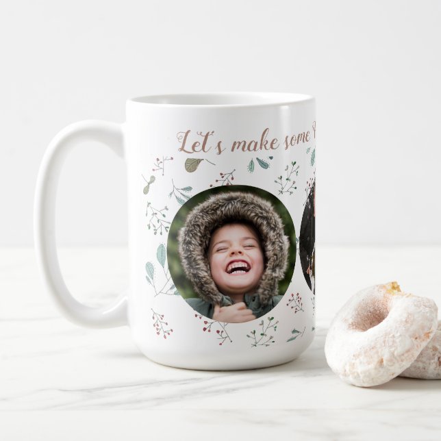 Drei Fotos frohe Momente Urlaub Kaffeetasse (Mit Donut)