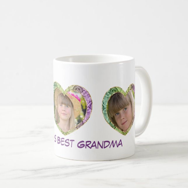 Drei Fotos in der Tasse des Herzens Kaffee (VorderseiteRechts)