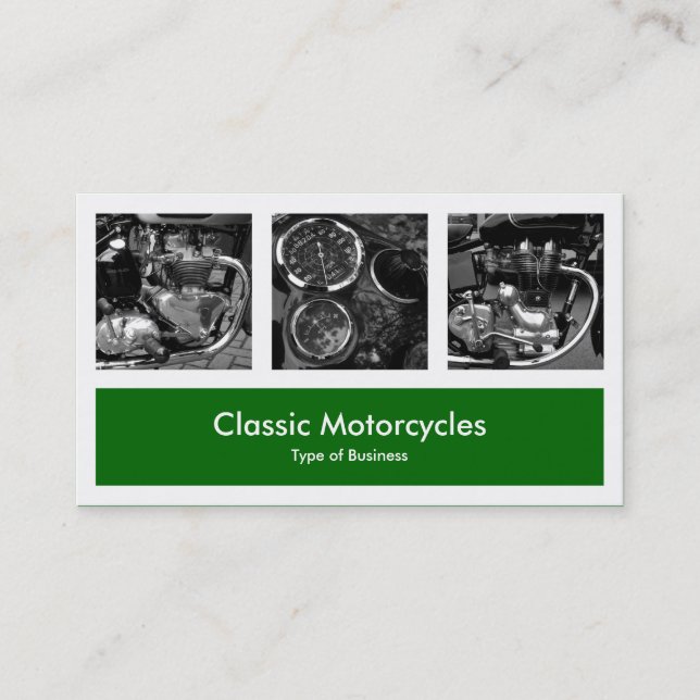 Drei Fotos plus eins - Grüne Grüne Grüne Grüne Visitenkarte (Vorderseite)