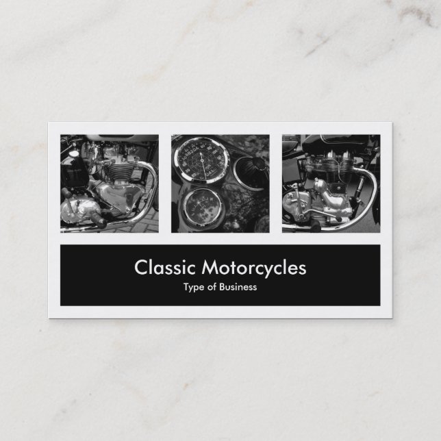 Drei Fotos plus eins Visitenkarte (Vorderseite)