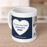 Drei Fotos und ein Herz | Bester Opa je Kaffeetasse<br><div class="desc">Diese niedliche und stilvolle Tasse besticht durch ein Herz,  in dem steht: "Du bist der beste Opa aller Zeiten",  sowie Platz für Deine Namen und drei deiner beliebtesten persönlichen Fotos. Das perfekte Geschenk des Vatertages,  das Ihren Großvater jedes Mal lächeln lässt,  wenn er seinen Kaffee ausreicht!</div>