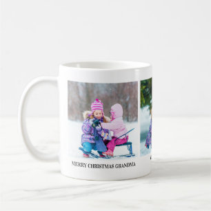 Drei Fotos Weihnachtsgeschenk Tasse für Großmütter