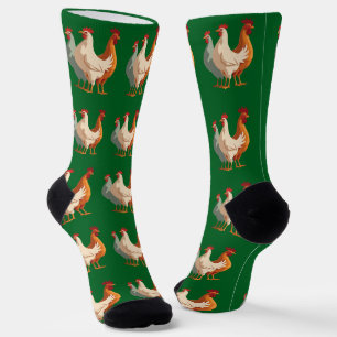 Drei französische Hennen Retro-Abbau Mitte des Jah Socken