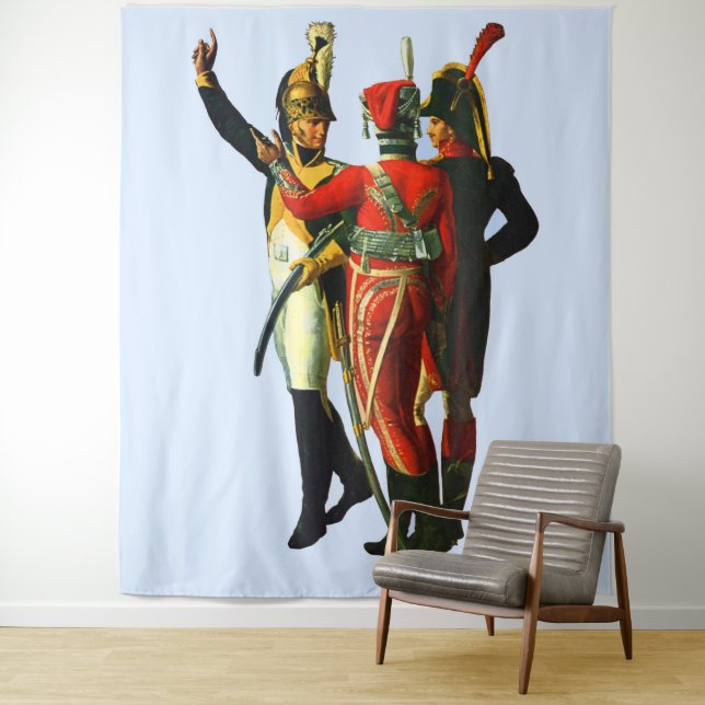 drei französische Soldaten um 1800 Wandteppich (Beispiel)