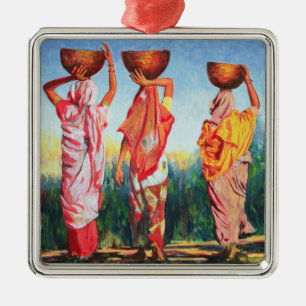 Drei Frauen 1993 Silbernes Ornament