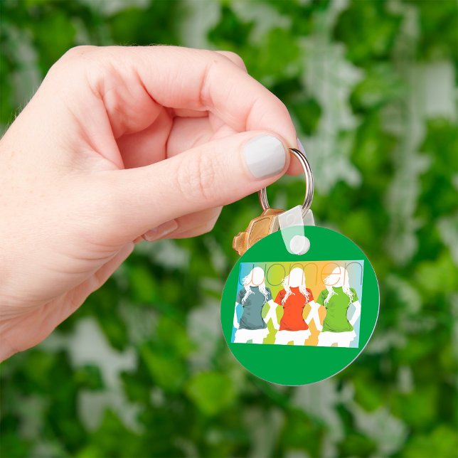 Drei Frauen farbiger Schlüsselanhänger (Von Creator hochgeladen)