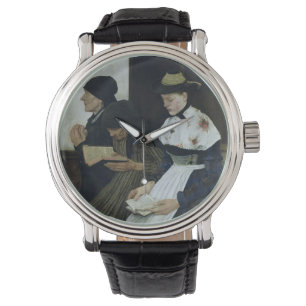 Drei Frauen in Kirche, 1882 Armbanduhr