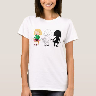 Drei Frauen sitzen Tee-Shirt T-Shirt