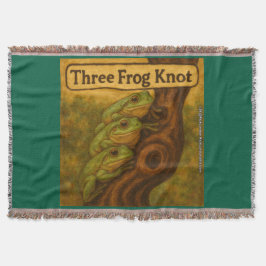 Drei-Frosch-Knoten – Whimsische Amphibien-Wortspie Decke