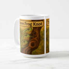 Drei-Frosch-Knoten – Whimsische Amphibien-Wortspie Kaffeetasse