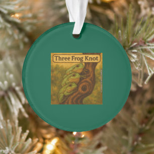 Drei-Frosch-Knoten – Whimsische Amphibien-Wortspie Ornament