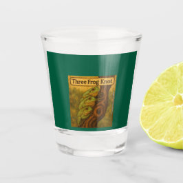 Drei-Frosch-Knoten – Whimsische Amphibien-Wortspie Schnapsglas