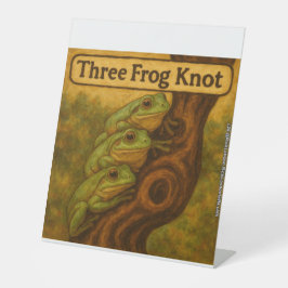 Drei-Frosch-Knoten – Whimsische Amphibien-Wortspie Sockelschild