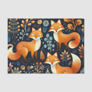 Drei-Füchse-Wald-Dekor-Papier Seidenpapier