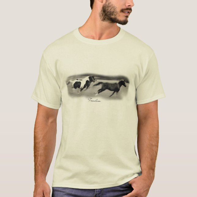 Drei galoppierende Pferde T-Shirt (Vorderseite)