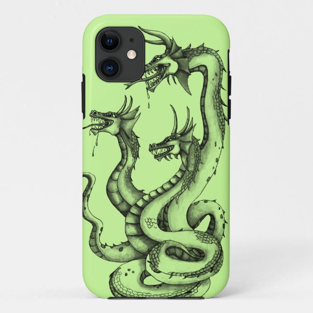 Drei gehärtete Hydra-Designs Case-Mate iPhone Hülle (Rückseite)