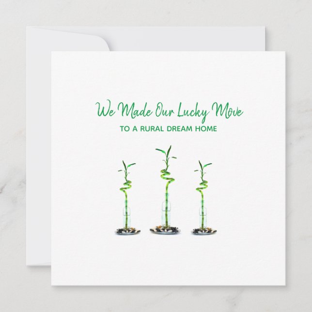 Drei geile glückliche Bamboo Wir bewegten Ankündig Karte (Vorderseite)