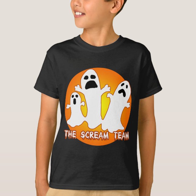 Drei Geister das Schrei-Team-Halloween-T-Shirt T-Shirt (Vorderseite)