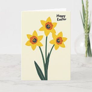 Drei gelbe Frühlingsblumenkarte Karte