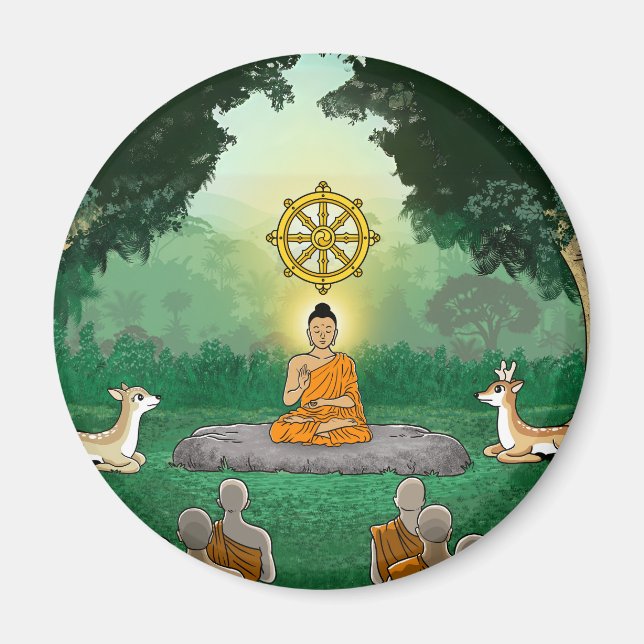 Drei Gemische: Buddha, Dharma, Sangha Magnet (Vorne)