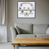 Drei Generationen Foto Family Tree Blue Ribbon