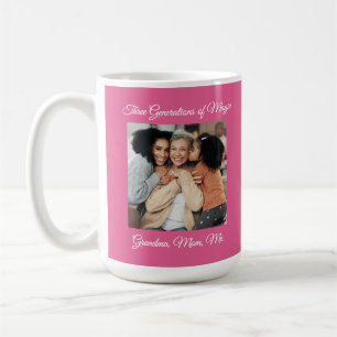 Drei Generationen von Liebe Oma, Mama, Me Foto Kaffeetasse