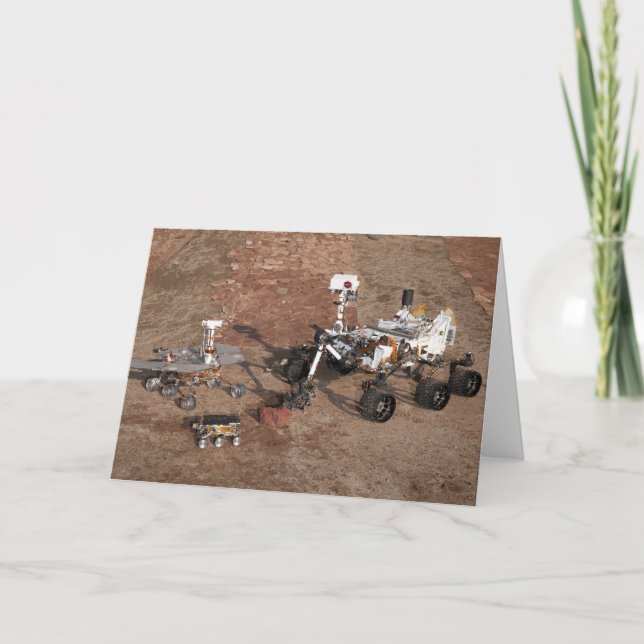 Drei Generationen von Mars-Rover. Karte (Vorderseite)