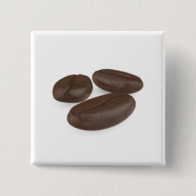 Drei geröstete Kaffeebohnen Button (Vorderseite)