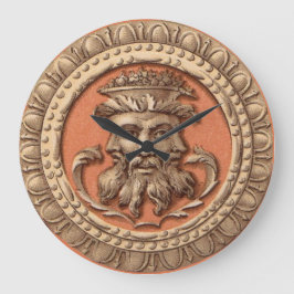 drei Gesichter Große Wanduhr