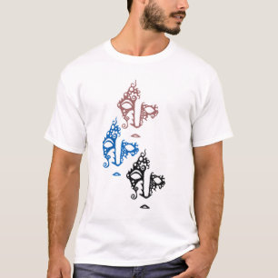 Drei Gesichts-Damen-T-Shirt T-Shirt