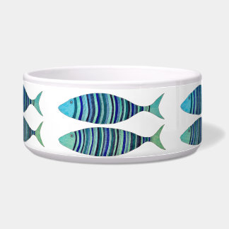 Drei gestreifte Fische Napf
