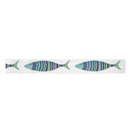 Drei gestreifte Fische Satinband