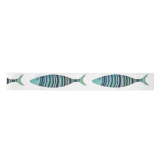 Drei gestreifte Fische Satinband