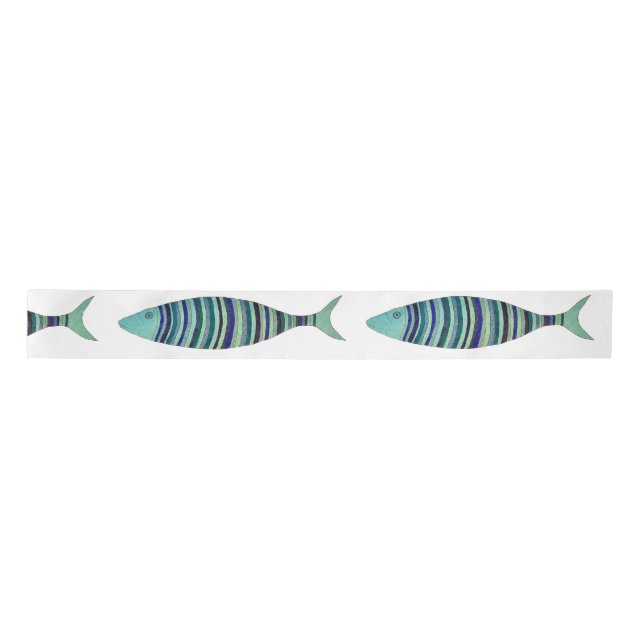 Drei gestreifte Fische Satinband (Vorderseite)