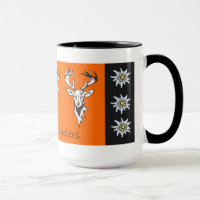 Drei Geweih-alpine Rotwild-Kopf-Tasse