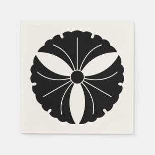 Drei Ginkgo-Blätter Serviette