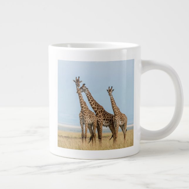 Drei Giraffen Posing Jumbo-Tasse (Rechts)