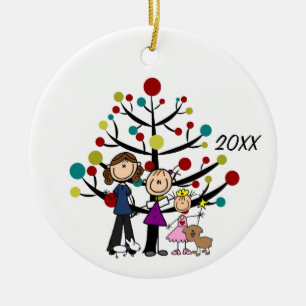 Drei GIrls, zwei Hunde Holiday Ornament