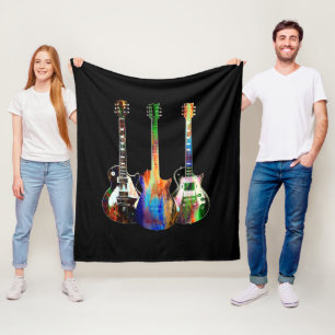 Drei Gitarren Fleecedecke
