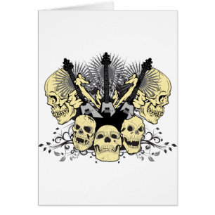 Drei Gitarren mit den Schädeln